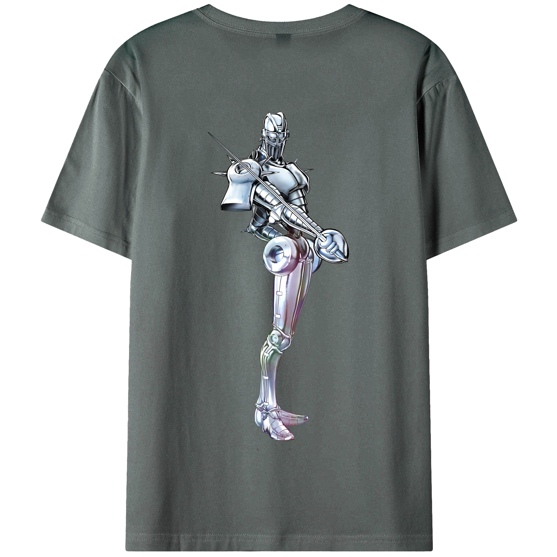（画像用） ジョジョの奇妙な冒険 ジャン＝ピエール?ポルナレフ JoJo's Bizarre Adventure Jan Pierre Polnareff 綿100％半袖Tシャツ（背面プリント）